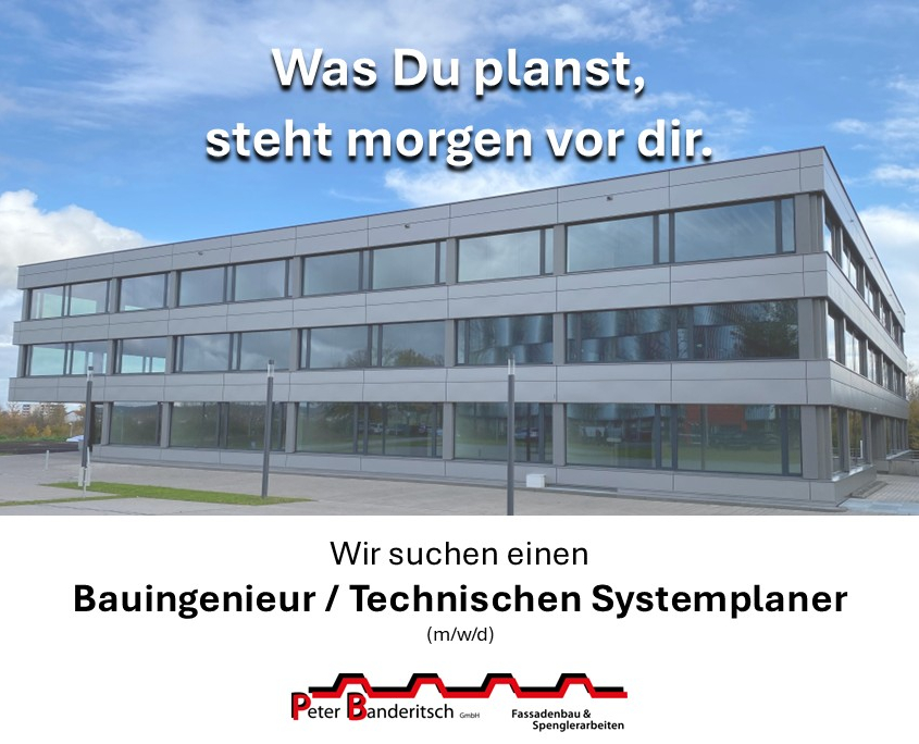 Offene Stelle Banderitsch Bauingenieur Technischer Systemplaner